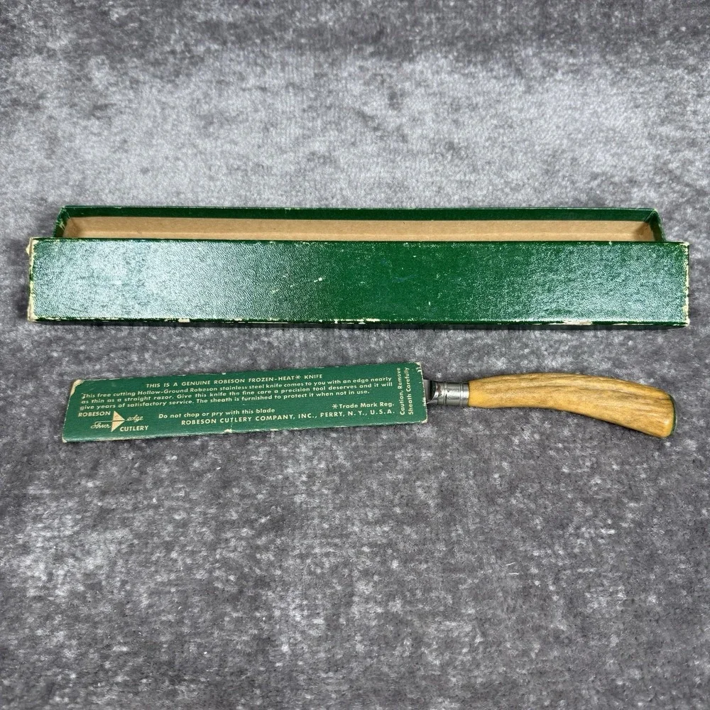 Robeson Cutlery Knife Stag Horn Handle‎ with Box Shuredge Stainless Steel